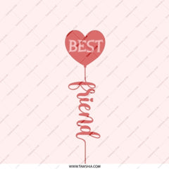 Best Friend Pocket Mirror, Heart Balloon Design, Friendship Gift, Cute Compact Mirror, Pocket Makeup Mirror, Gift for Her - Tawshia
