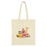Spa Day Tote Bag, Self Care Tote, Watercolor Art, Makeup Bag, Cosmetic Design Tote Bag, Aesthetic Tote Bag, Gift Idea, Everyday Bag - Tawshia