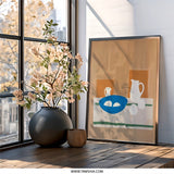 Still Life Wall Art Print, Kitchen Decor, Abstract Painting, Farmhouse Art, Modern Wall Decor, Jug and Bowl Wall Art, Home Decor - Tawshia