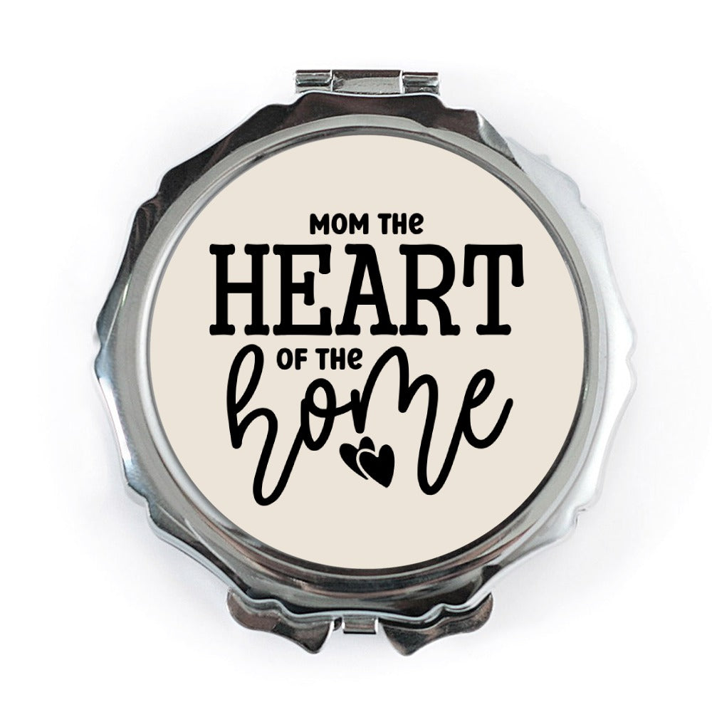 Mom Heart of the Home Pocket Mirror, Mother's Day Gift, Cute Mom Gift, Pocket Makeup Mirror, Mom Birthday Gift, Mothers Day - Tawshia