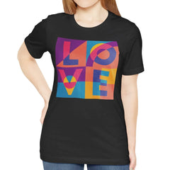 Colorful Love Graphic Women's T-Shirt product type