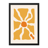 Abstract Flower Wall Art, Modern Art Print, Geometric Floral Wall Decor, Minimalist Art, Sun Inspired Artwork, Home Decor, Wall Art - Tawshia