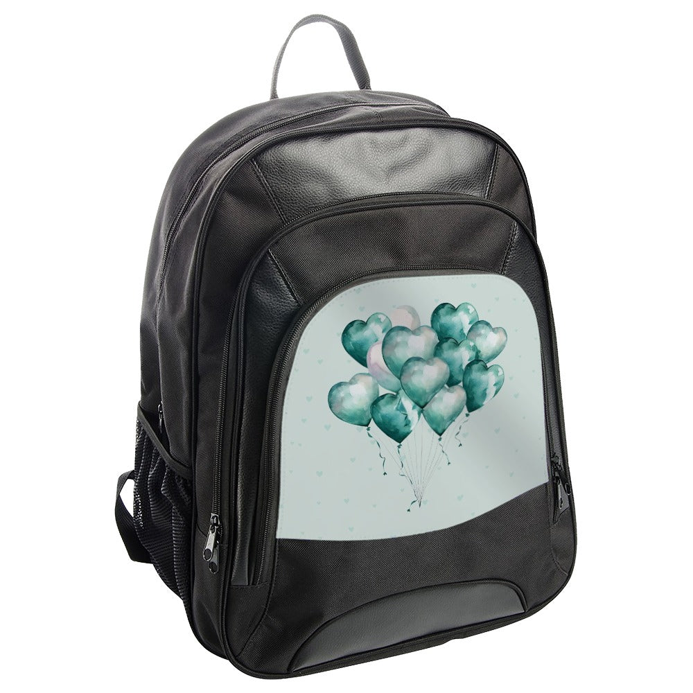 Heart Balloons BackPack, Watercolor Balloons Pack, Cute Heart Print Backpack, Pastel Color Balloons BackPack, Valentines Day Gift, Travel - Tawshia