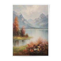 Mountain Lake Photographic Print, Autumn Landscape, Fine Art, Wall Decor, Nature Print, Scenic Art, Landscape Photography - Tawshia