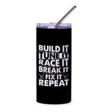 Build It Tune It Race It Tumbler, Car Enthusiast Gift, Auto Mechanic Present, Race Car Lover Tumbler, Funny Automotive Tumbler - Tawshia