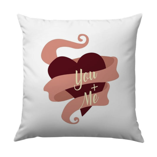 You and Me Heart Pillow, Romantic Gift Pillow, Anniversary Pillow, Love Decor Pillow, Valentines Day Gift - Tawshia