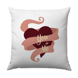 You and Me Heart Pillow, Romantic Gift Pillow, Anniversary Pillow, Love Decor Pillow, Valentines Day Gift - Tawshia