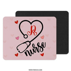 Nurse MousePad, Heart Stethoscope Mouse Pad, Nurse Gift, Medical Mousepad, RN Mousepad, Nurse Appreciation, Pink Heart Mouse Pad - Tawshia