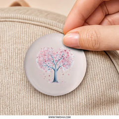 Heart Tree Pinback, Love Tree Button, Heart Leaves, Cute Aesthetic Badge, Valentine's Day Gift, Tree of Love - Tawshia