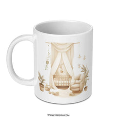 Nursery Decor Mug, Baby Room Art Mug, Cozy Baby Mug, Neutral Nursery Mug, Baby Shower Gift, New Parent Mug - Tawshia
