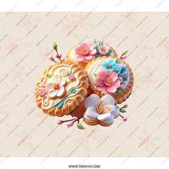 Mooncake Backpack, Floral Pastry Backpack, Food Lover Gift, Cute Backpack, Dessert Backpack, Stylish Backpack, School Backpack - Tawshia