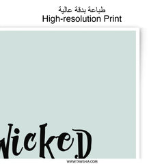 Wicked Without Coffee Photographic Prints, Funny Home Decor, Kitchen Art, Coffee Lover Gift, Trendy Wall Art, Office Print - Tawshia