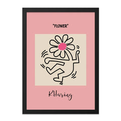 Keith Haring Flower Wall Art, Pop Art Print, 80s Decor, Contemporary Art, Trendy Home Decor, Modern Wall Decor, Artistic Prints - Tawshia