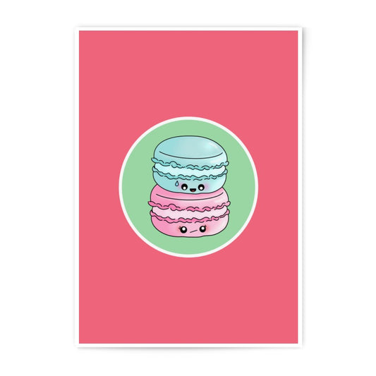 Macaron Photographic Prints, Cute Food Art, Kawaii Print, Dessert Wall Art, Kitchen Decor, Colorful Art Print, Bakery Decor, Foodie Gift - Tawshia