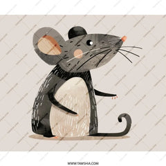 Dapper Mouse Mouse Pad, Cute Rodent Art Desk Decor, Office Accessories, Trendy Computer Mat, Gift Idea - Tawshia