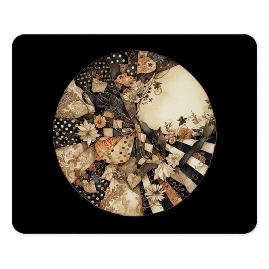 Floral Patchwork Mouse Pad, Unique Computer Accessory, Office Desk Decor, Gift Idea for Her, Stylish Mousepad, Elegant Design, Trendy Gift - Tawshia