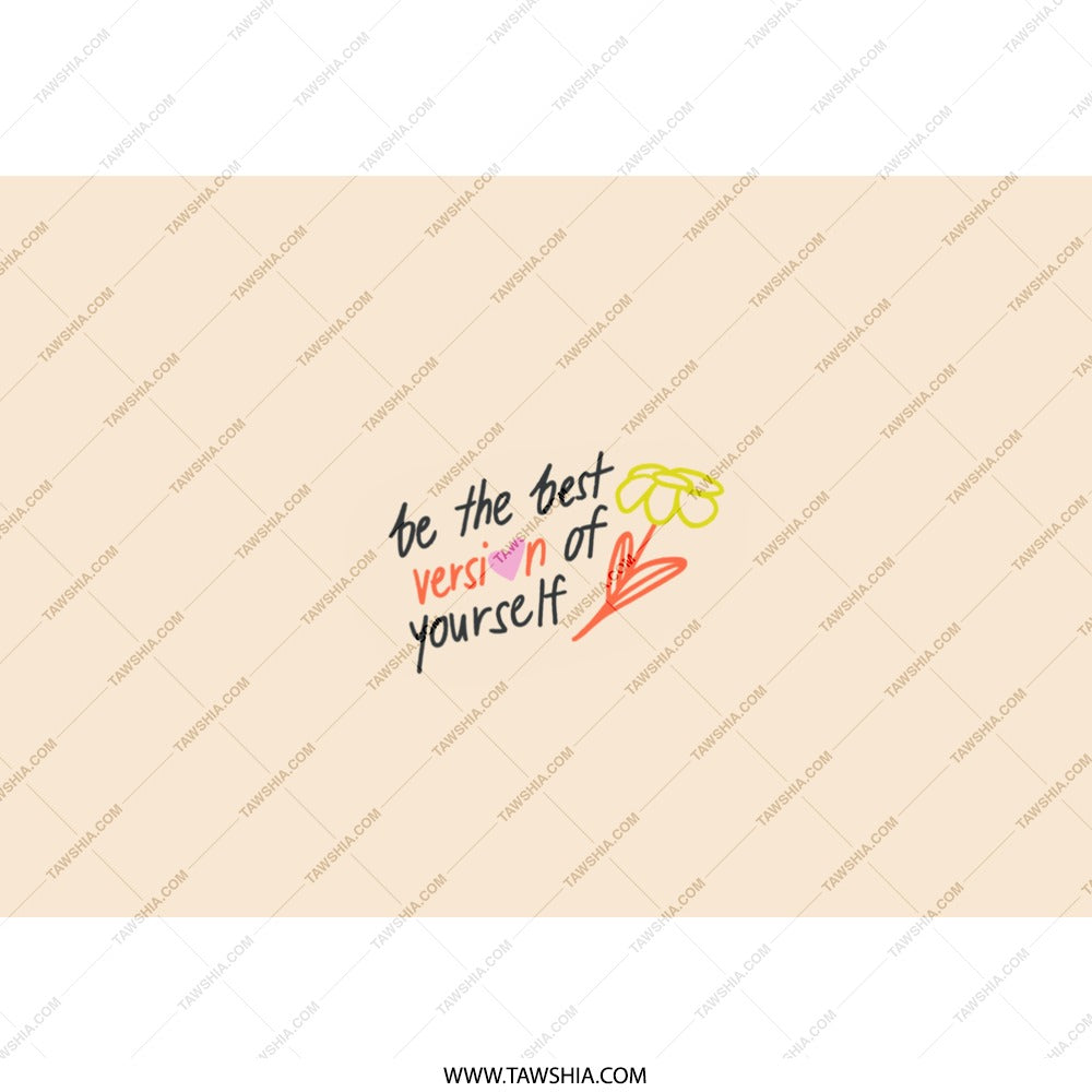 Best Version Tumbler, Motivational Quote Tumbler, Floral Tumbler, Positive Affirmation Tumbler, Inspirational Gift - Tawshia