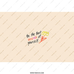 Best Version Tumbler, Motivational Quote Tumbler, Floral Tumbler, Positive Affirmation Tumbler, Inspirational Gift - Tawshia