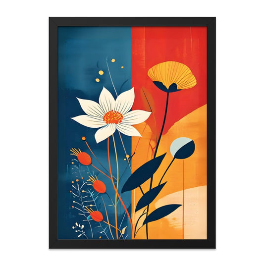 Abstract Floral Wall Art, Modern Flower Print, Botanical Home Decor, Colorful Wall Hanging, Unique Wall Art - Tawshia