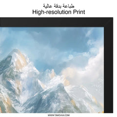 Mountain Cabin Wall Art, Autumn Scenery Print, Landscape Painting, Rustic Home Decor, Nature Art Print, Peaceful Retreat Wall Hanging - Tawshia