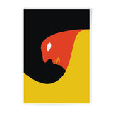 Abstract Art Photographic Print, Minimalist Red Yellow Art Print, Contemporary Wall Decor, Home Decor, Modern Art Print - Tawshia