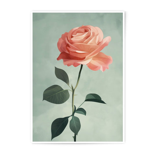 Peach Rose Photographic Print, Floral Wall Art, Botanical Decor, Elegant Rose Art, Flower Photography, Home Decor, Gift Idea - Tawshia