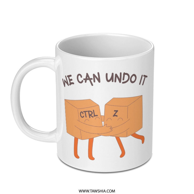 Undo It Mug, Ctrl Z Hug Mug, Programmer Gift, Computer Keyboard Key, Funny Gift, Unique Coffee Mug, Coder Mug, Gift for Developers - Tawshia