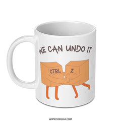 Undo It Mug, Ctrl Z Hug Mug, Programmer Gift, Computer Keyboard Key, Funny Gift, Unique Coffee Mug, Coder Mug, Gift for Developers - Tawshia