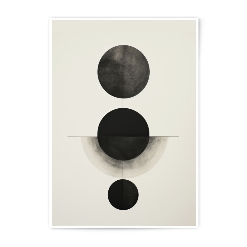 Abstract Geometric Art, Circle Photographic Print, Modern Minimalist Wall Decor, Contemporary Home Art, Neutral Tone Art Print, Home Decor - Tawshia