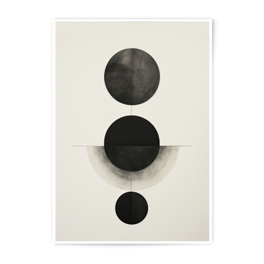 Abstract Geometric Art, Circle Photographic Print, Modern Minimalist Wall Decor, Contemporary Home Art, Neutral Tone Art Print, Home Decor - Tawshia