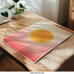 Minimalist Sun Photographic Print, Abstract Circle Wall Art, Sunset Inspired Decor, Modern Home Art Print, Orange and Pink Artwork - Tawshia