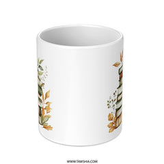 Book Lover Mug, Stack of Books with Leaves, Literary Gift, Autumn Books Mug, Cozy Reading Mug, Bookish Gift, Tea Mug, Coffee Mug - Tawshia