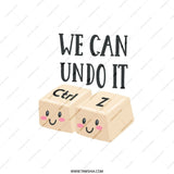 Ctrl Z Pillow, We Can Undo It Pillow, Programmer Pillow, Cute Keyboard Keys Pillow, Computer Geek Gift, Funny Pillow - Tawshia