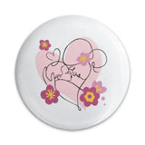 Mother and Child Pinback Button, Line Art Pin, Floral Design Pin, New Mom Gift, Minimalist Art Pin, Cute Button, Trendy Pinback Button - Tawshia