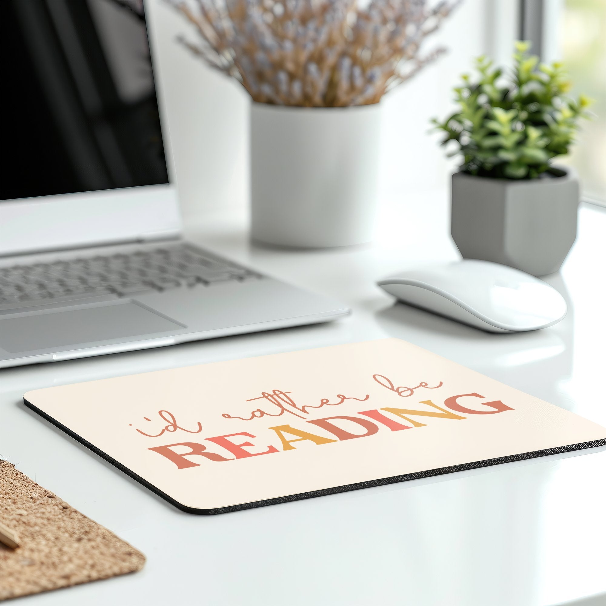 I'd Rather Be Reading Desk Mouse Pad product