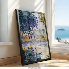 Serene Waterscape Wall Art, Impressionist Style Painting, Landscape Fine Art, Nature Inspired Decor, Calming Home Accent (138 characters) - Tawshia