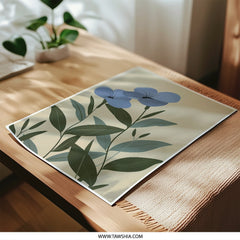 Blue Flower Photographic Print, Botanical Art Print, Floral Wall Art, Home Decor, Plant Illustration, Modern Art, Nature Photography - Tawshia