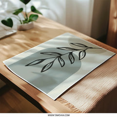 Minimalist Leaf Photographic Print, Abstract Art Print, Botanical Wall Art, Modern Home Decor, Nature Inspired Photo Print - Tawshia