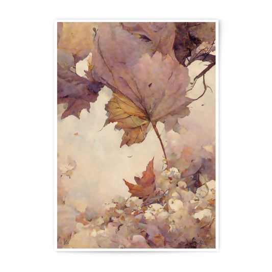 Autumn Leaves Photographic Print, Watercolor Style Wall Art, Fall Decor, Botanical Art Print, Nature Photography, Seasonal Home Decor - Tawshia