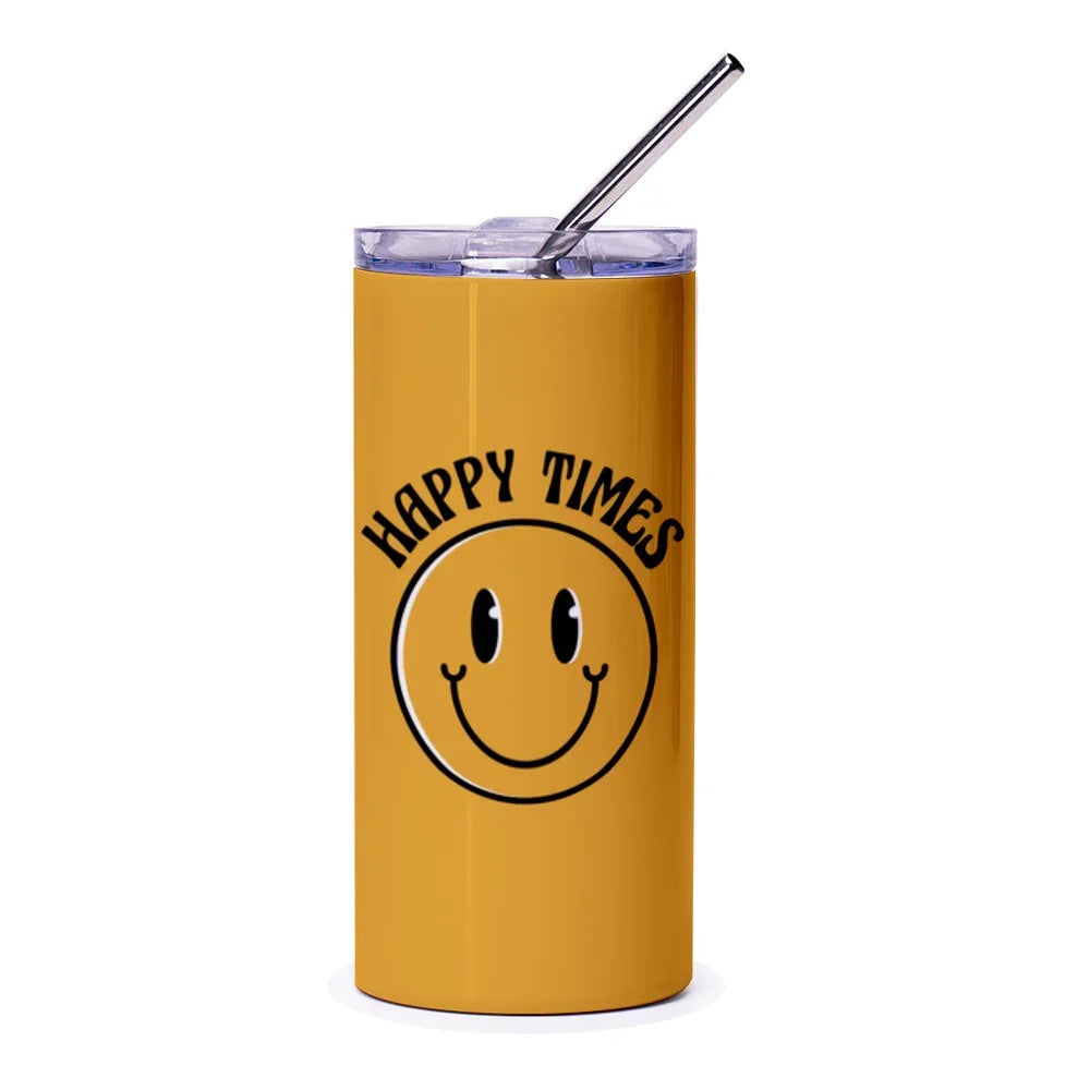 Happy Times Smile Face Metal Drinking Tumbler product