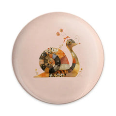 Patchwork Snail Pinback, Whimsical Snail Badge, Cute Animal Pin, Unique Snail Illustration, Snail Lover Gift, Button Pin - Tawshia