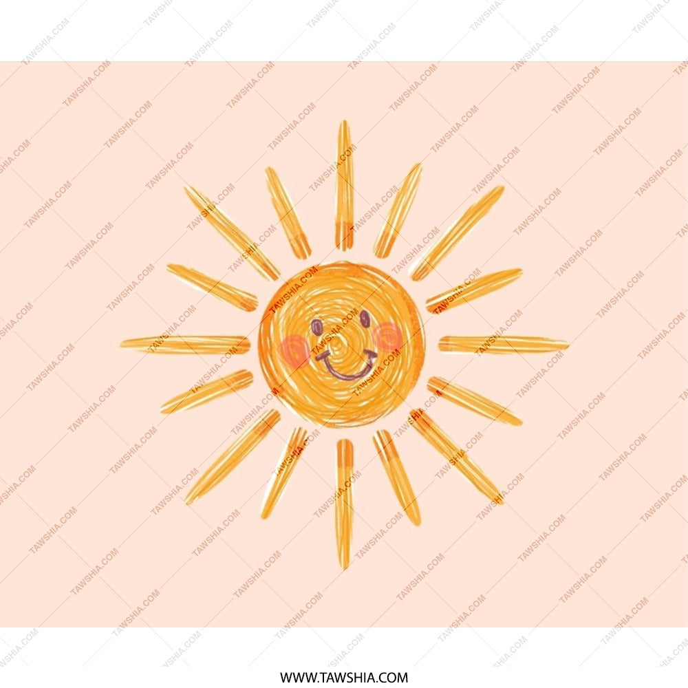 Smiling Sun Mouse Pad, Cute Office Decor, Sunshine Desk Accessory, Happy Face Mousepad, Funny Gift for Her, Positive Vibes, Kawaii Mouse Pad - Tawshia