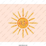 Smiling Sun Mouse Pad, Cute Office Decor, Sunshine Desk Accessory, Happy Face Mousepad, Funny Gift for Her, Positive Vibes, Kawaii Mouse Pad - Tawshia