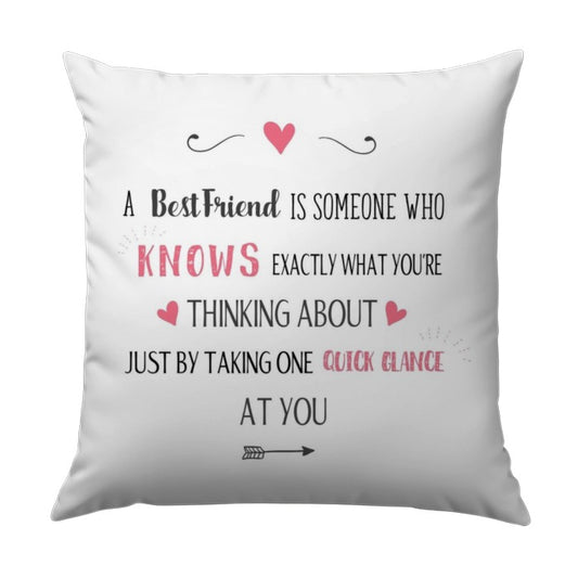 Best Friend Pillow, Friendship Quote Throw Pillow, Gift for Bestie, Home Decor Pillow, Decorative Pillow, Sentimental Friend Gift - Tawshia
