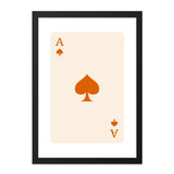 Ace of Spades Wall Art, Playing Card Art Print, Minimalist Card Poster, Modern Casino Decor, Poker Room Artwork, Gambling Theme Wall Decor - Tawshia