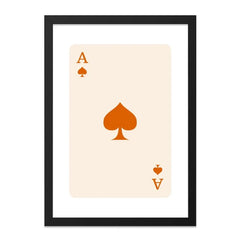 Ace of Spades Wall Art, Playing Card Art Print, Minimalist Card Poster, Modern Casino Decor, Poker Room Artwork, Gambling Theme Wall Decor - Tawshia