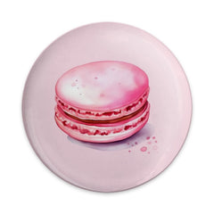 Pink Macaron Pinback Button, Food Button, Dessert Lover Gift, Sweet Treat Badge, Watercolor Macaron Pin, Cute Button, Trendy Accessories - Tawshia