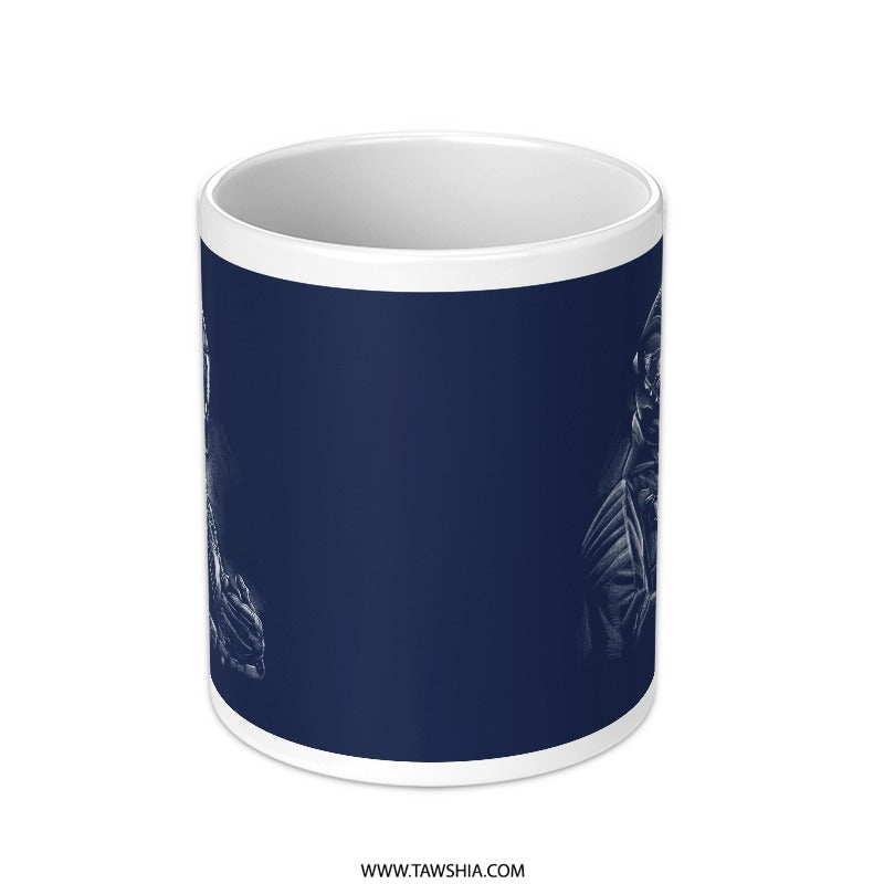 Unique Warrior Design Navy Blue Coffee Mug product