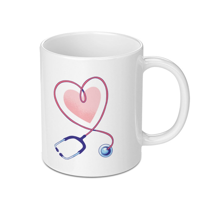 Heart Stethoscope Design Medical Theme Mug product
