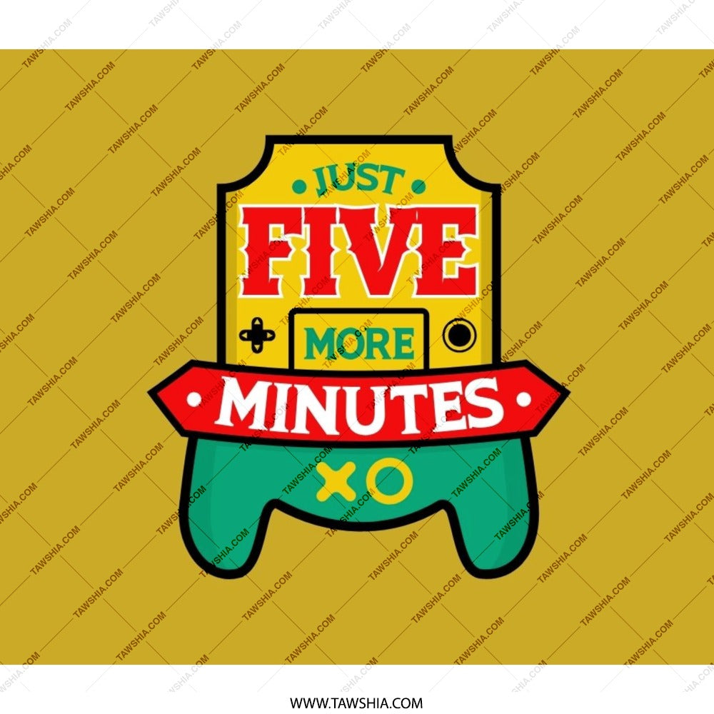 Just Five More Minutes BackPack, Gamer Backpack, Video Game BackPack, Trendy BackPack, Cool BackPack, Gift for Gamers - Tawshia
